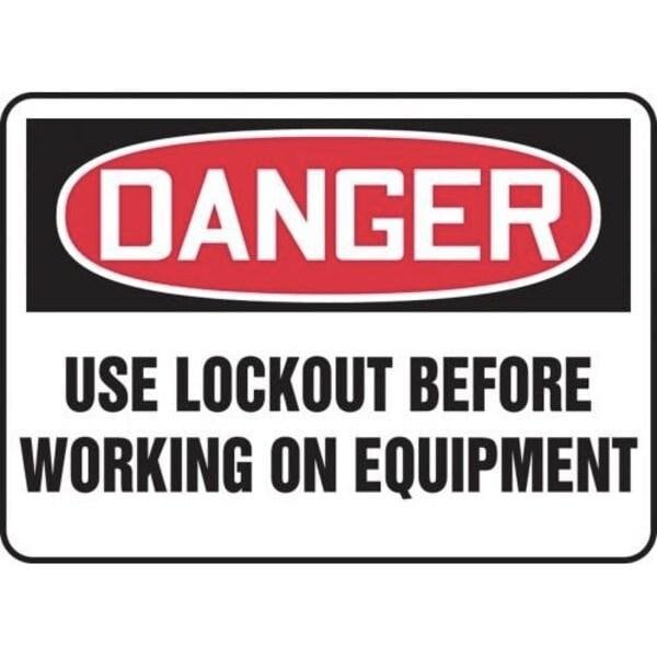 Accuform OSHA DANGER SAFETY SIGN USE LOCKOUT MLKT027XT MLKT027XT - main